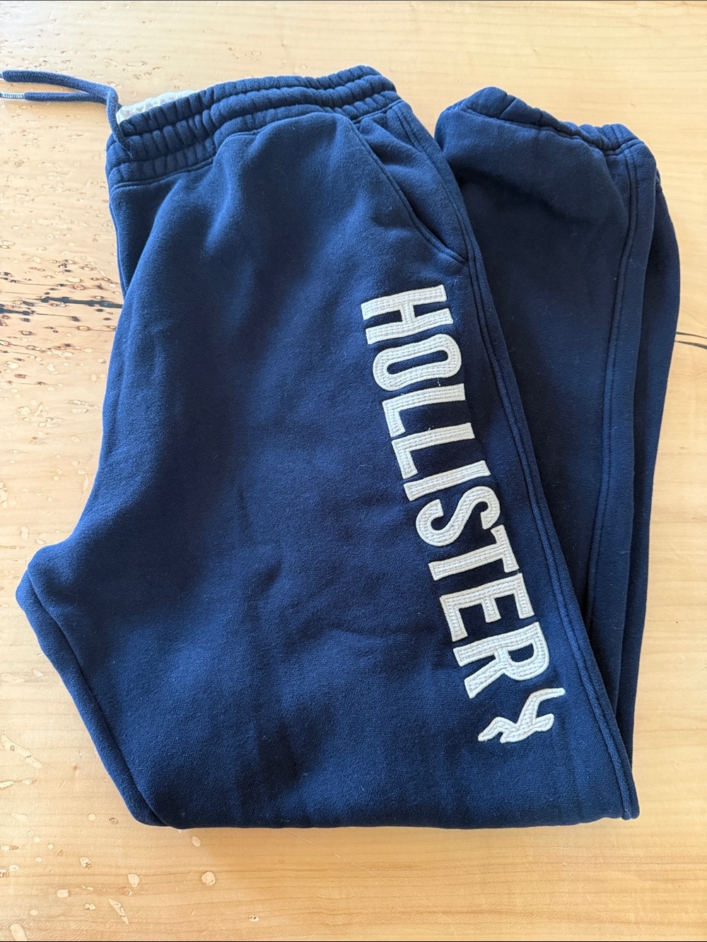 Hollister Kids Navy Blue Logo Jogger Sweatpants